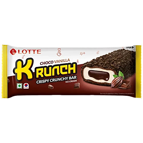 Lotte Choco Vanilla Krunch Bar Ice Cream, 80ml
