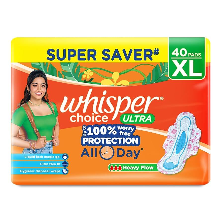 Whisper Choice Ultrs Super Saver XL, 40Pads