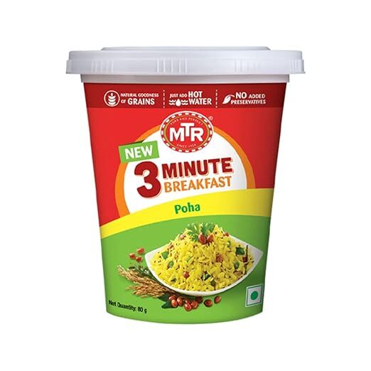 MTR 3 Minute Breakfast Poha No Cooking Just Add Hot Water, 80G
