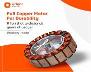 Orient Electric Rapid Air High Speed Ceiling Fan (1200mm, Brown)