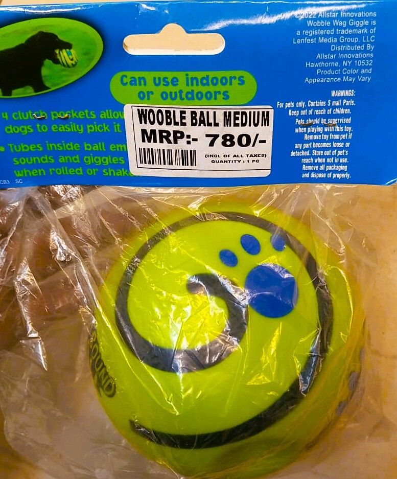 Wooble Ball For Pets It Can use Indoors Or Outdoors, Medium