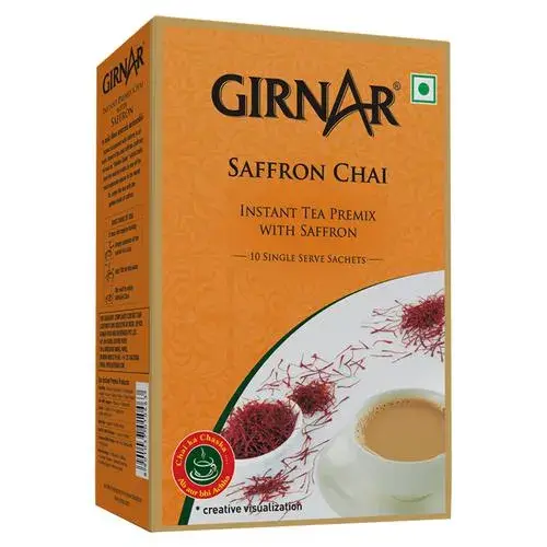 Girnar Instant Tea Bag - Premix With Saffron, 10 pcs