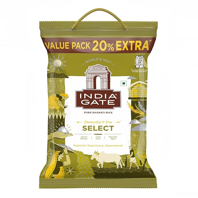 India Gate Pure Basmati Rice Select, 5kg