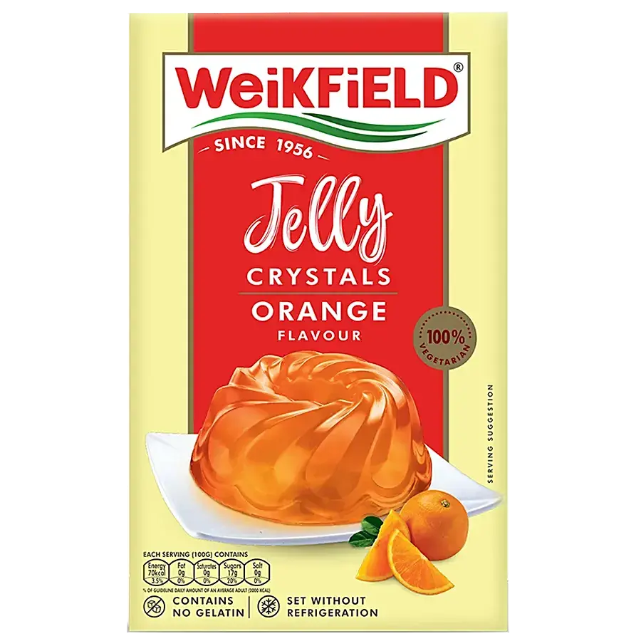 Weikfield Jelly Orange, 90 g Carton