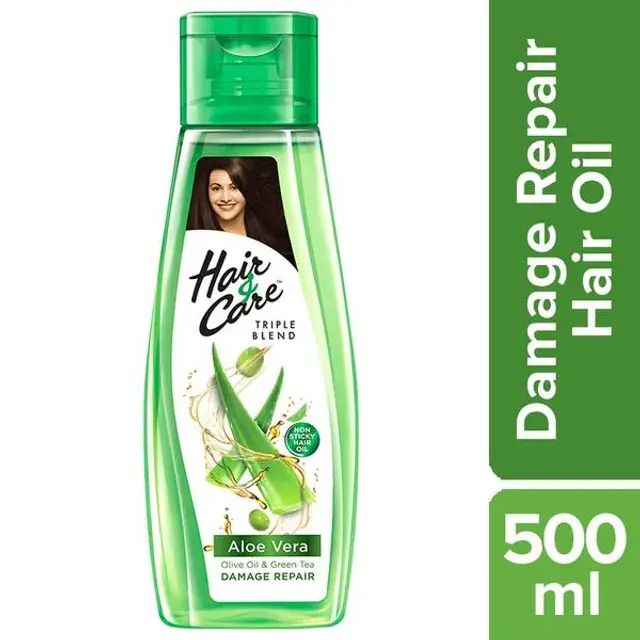 Hair & Care Aloe Vera, Olive Oil & Green Tea Damage Repair Hair Oil 500 ml