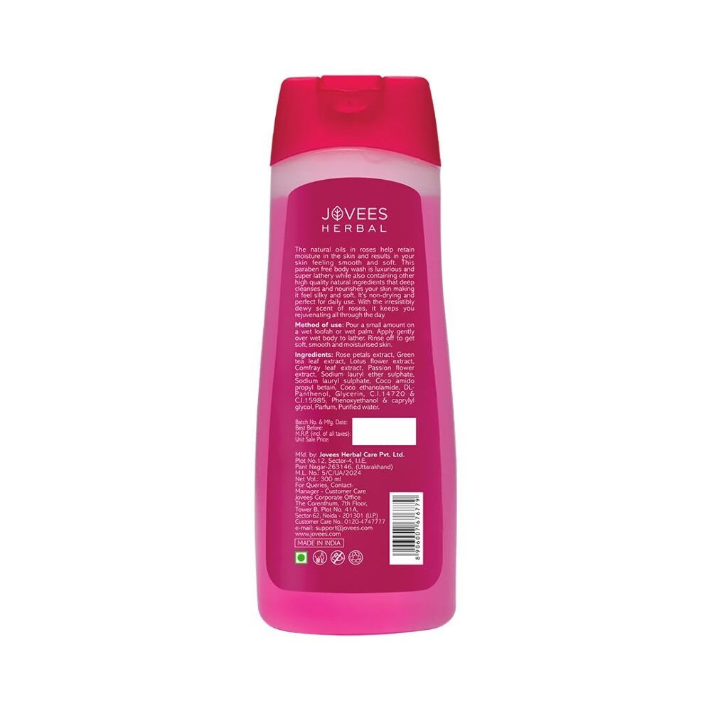 Jovees herbal rejuvenating body wash rose, 300ml