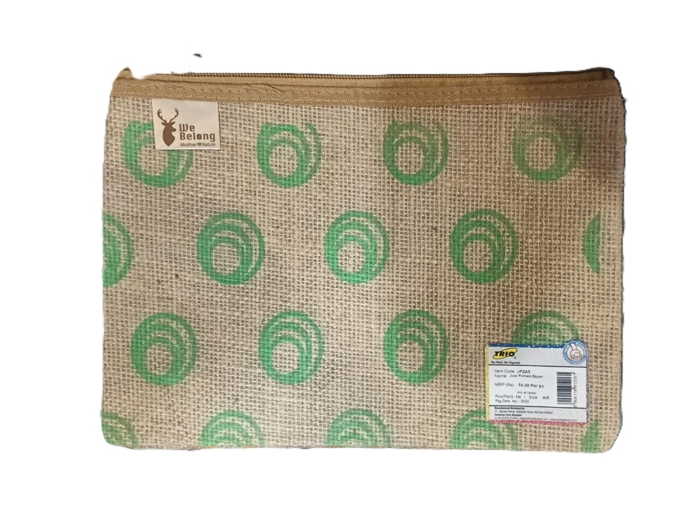 Trio Jute Printed Zipper 1N