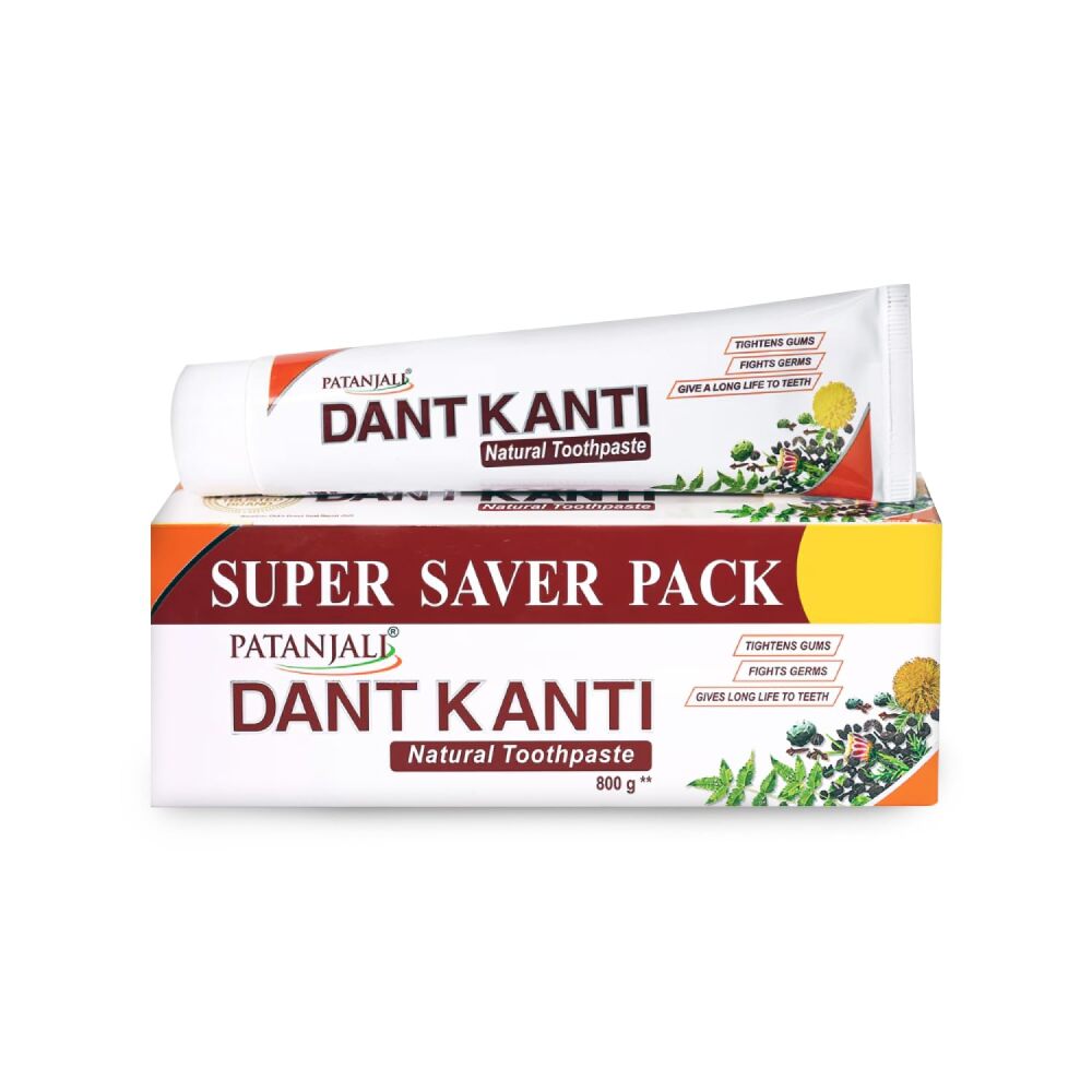 Patanjali Dant Kanti Natiral Toothpaste Pack Of 4 800GM