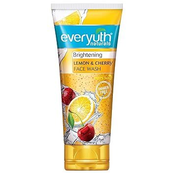 Everyuth Natural Brightening Lemon & Cherry Face Wash, 50g