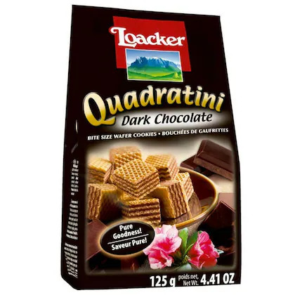 Loacker Quadratini Dark Chocolate Wafers 125g
