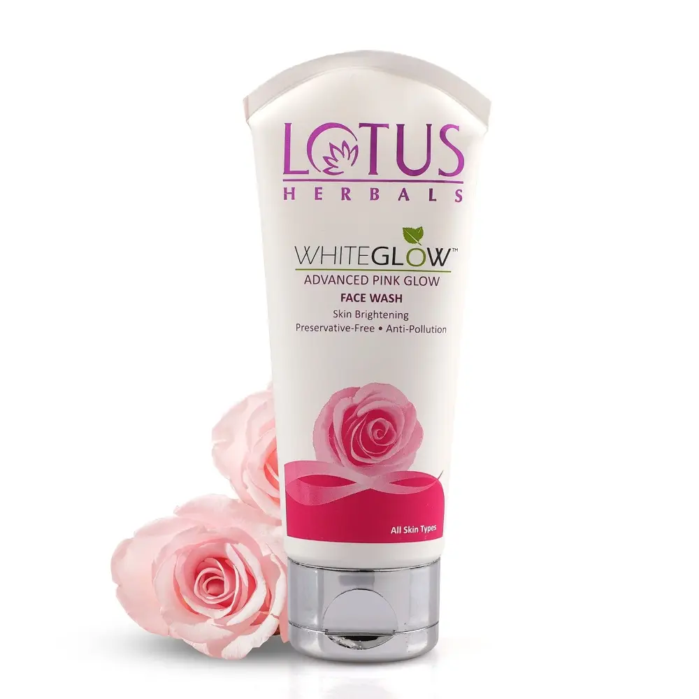 Lotus Herbals WhiteGlow Advanced Pink Glow Brightening Facewash, 100 gm