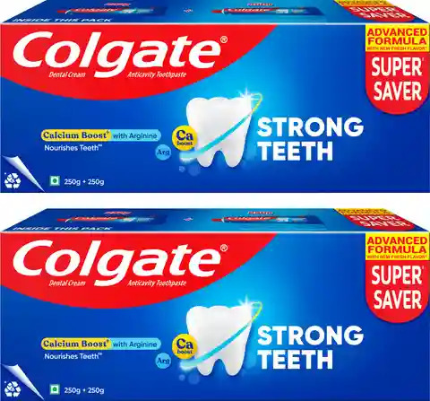 Colgate Strong Teeth Calcium Boost + With Arginine Nourishesh Teeth, 500g