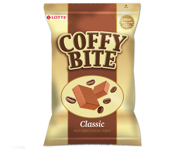 Lotte Coffy Bite Cassic Rich Coffee Creamy Toffee 396gm