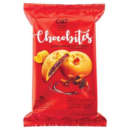 O&T Gourmet Treats CHOCOBITES Chocolate MELT Cookies, 120 g