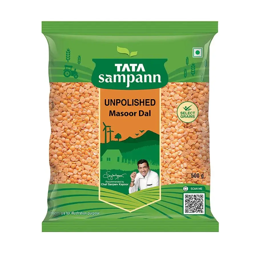 Tata Sampann Unpolished Masoor Dal - Split, 500 g