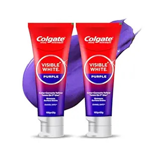 Colgate Visible White Purple Anticavity Fluoride Toothpaste Saver Pack 200+40g