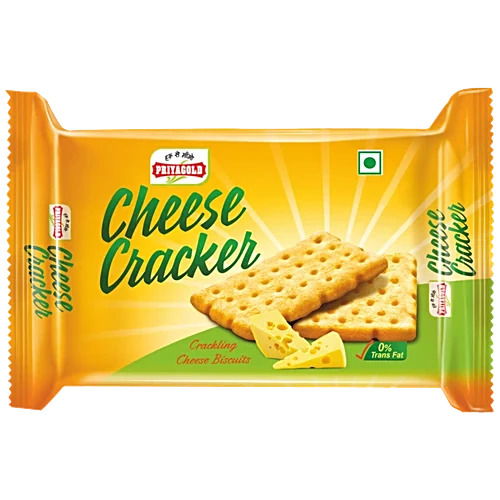 Priyagold Cracker - Cheese, 140 g Pouch