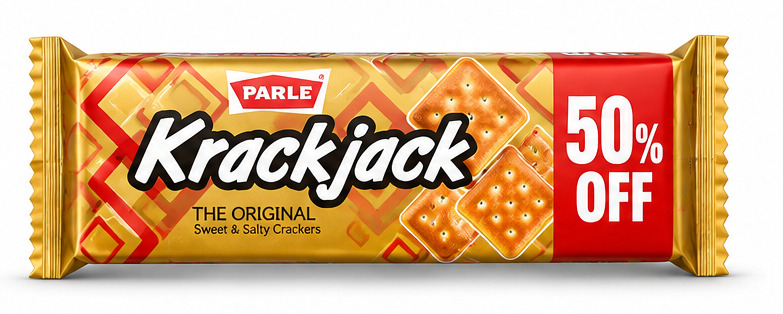 Parle krackjack the original sweet & salty crackers, 75.6gm