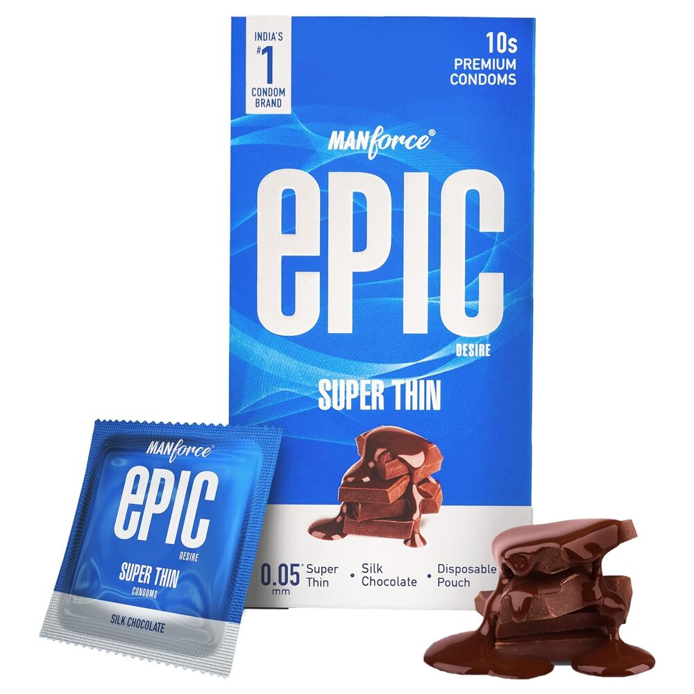Manforce Epic Desire | Super Thin Condom Silk Chocolate Flavour