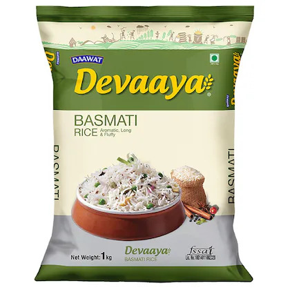 Bulk Deal - Daawat Devaaya Basmati Rice 1 kg ( Pack of 5 )