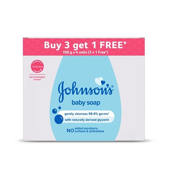 Johnson's Baby Soap, 150 g (Buy 3 Get 1 Free)