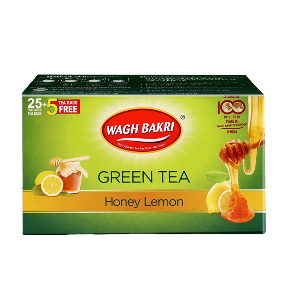Wagh Bakri Green Tea Honey Lemon 25 Tea Bags