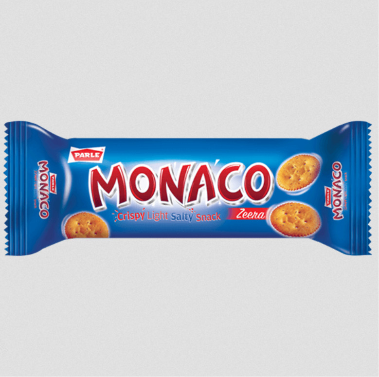 Parle Monaco Biscuit Zeera Crispy Light Salty Snack 46.4g