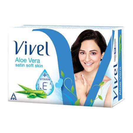 Vivel Aloe Vera Satin Soft Skin Soap 100 g (Pack of 4)