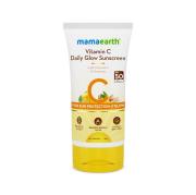 Mamaearth Vitamin C Daily Glow Sunscreen with Vitamin C & Turmeric for Sun Protection & Glow - 50 g
