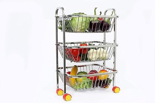 Wadhwa Square Fruit And Vegetable 3 Shelf Rack
