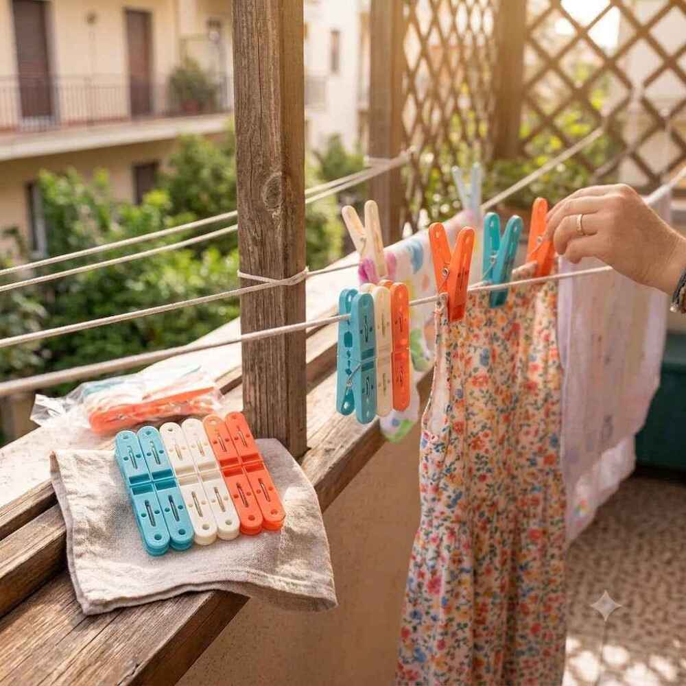 Jatin Verna Plastic Cloth Clips 48 Units