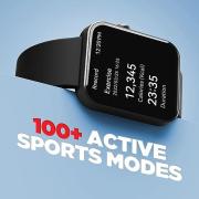 boAt Wave Leap Call Smart Watch with 1.83" HD Display, Advanced Bluetooth Calling, Coins,Multiple Watch Faces, Multi-Sports Modes, IP68, HR & SpO2, Metallic Design, Weather Forecasts(Active Black)