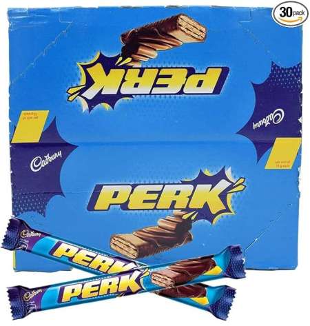 Cadbury Perk Chocolate Bar, 13g (Pack of 30)