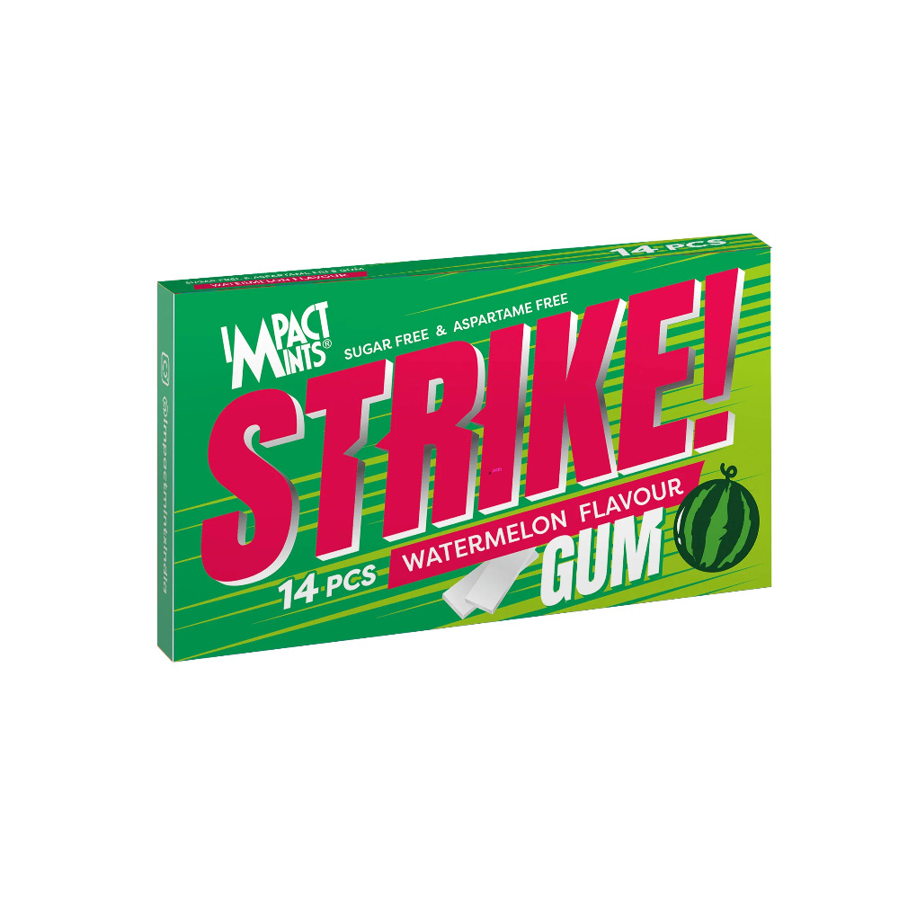 Impact Mints Strik! Watermelon Flavour Flavour Gum 14 Pcs