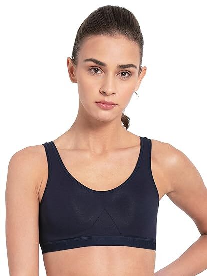 Jockey Women Athleisure Active Bra 1376-01 Stretch (S Size) Black