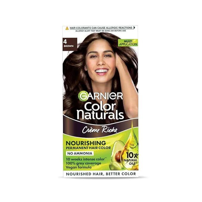 Garnier Color Naturals Crème hair color, Shade 4 Brown