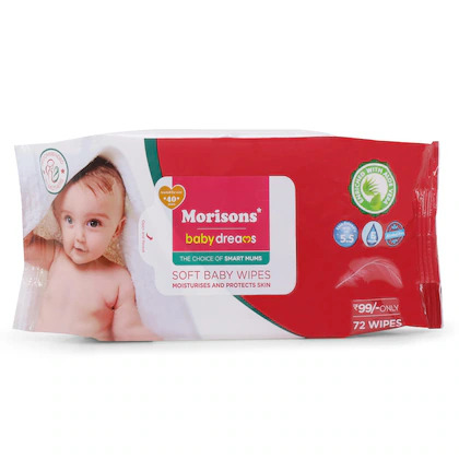 Morisons baby Water 72 wipes