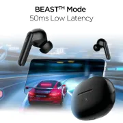 boat Airdopes 170TWS Earbuds with 50H Playtime, Quad Mics ENx™ Tech, Low Latency Mode, 13mm Drivers, ASAP™ Charge, IPX4, IWP™, Touch Controls & BT v5.3(Classic Black