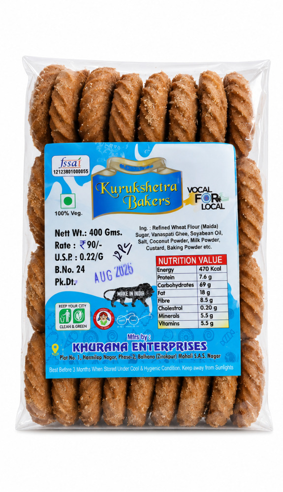 Kurukshetra Bakers Handmade Biscuits 400gm