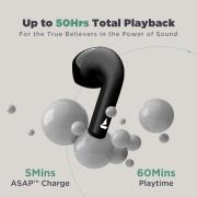 boAt Airdopes Atom 81 True Wireless Earbuds with Upto 50H Playtime, Quad Mics ENx™ Tech, 13MM Drivers,Super Low Latency(50ms), ASAP™ Charge, BT v5.3(Opal Black)