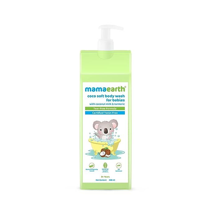 Mamaearth Coco Soft Body Wash For Babies With Coconut Milk & Turmeric - 400 ml