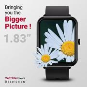 Fire-Boltt Ninja Call Pro Plus 1.83" Smart Watch with Bluetooth Calling, AI Voice Assistance, 100 Sports Modes IP67 Rating, 240 * 280 Pixel High Resolution (Black)