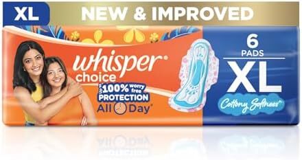 Whisper Choice 6 pads XL Cottony Softness