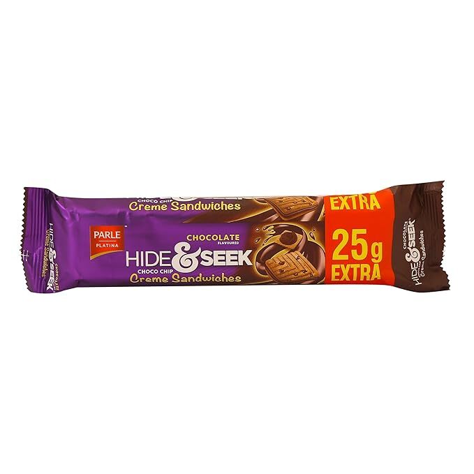 Parle Platina Hide & Sick Choco Chip Cream Sandwiches 100+25g=125G