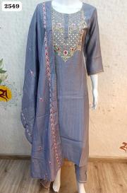 Kurti Pent With Heavy Embroidery Duppata