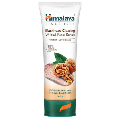 Himalya Black Head Clearing Walnut Face Scrub, 100G
