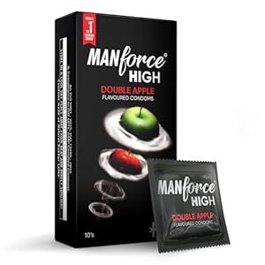 Manforce High Double Apple Flavoured Condoms for Men (Pack Of 10)
