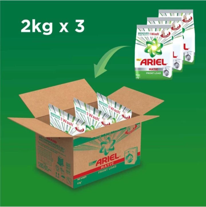 Ariel Front Load Matic Detergent powder 4 Kg ( 2 Kg Extra in Pack)
