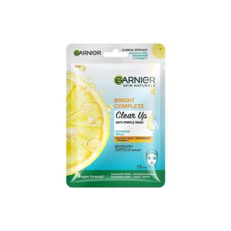 Garnier Bright Complete Anti Pimple Sheet Mask, 28 gm