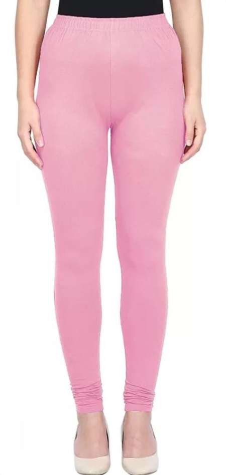 Lyra Churidar Ethnic Wear Legging  (Pink, Solid)